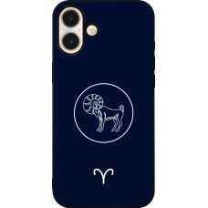 iPhone 16 Plus Case Hülle - Silikon schwarz Astrologie Widder