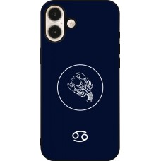 iPhone 16 Plus Case Hülle - Silikon schwarz Astrologie Krebs
