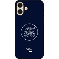 Coque iPhone 16 Plus - Silicone rigide noir Astrologie Capricorne