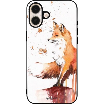 Coque iPhone 16 Plus - Silicone rigide noir Autumn 21 Fox