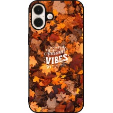 Coque iPhone 16 Plus - Silicone rigide noir Autumn 25 Autumn vibes