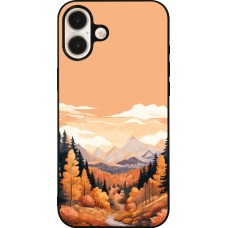 Coque iPhone 16 Plus - Silicone rigide noir Autumn 25 Mountains