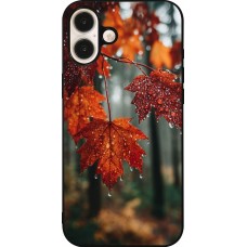 Coque iPhone 16 Plus - Silicone rigide noir Autumn 25 Rain