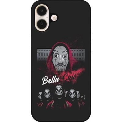 iPhone 16 Plus Case Hülle - Silikon schwarz Bella Ciao