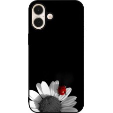 iPhone 16 Plus Case Hülle - Silikon schwarz Black and white Cox