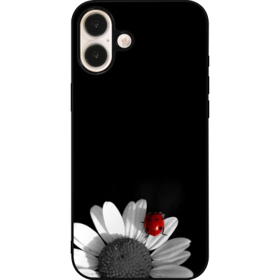 iPhone 16 Plus Case Hülle - Silikon schwarz Black and white Cox