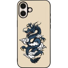 iPhone 16 Plus Case Hülle - Silikon schwarz Blue Dragon Tattoo