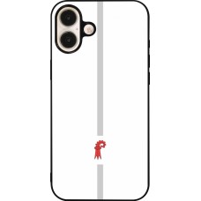 Coque iPhone 16 Plus - Silicone rigide noir Canton BL blanc