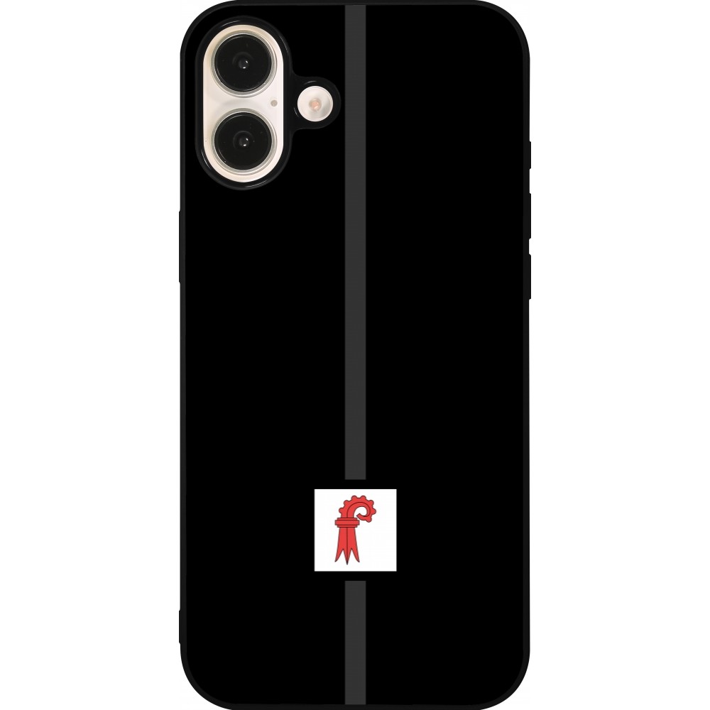 Coque iPhone 16 Plus - Silicone rigide noir Canton BL noir