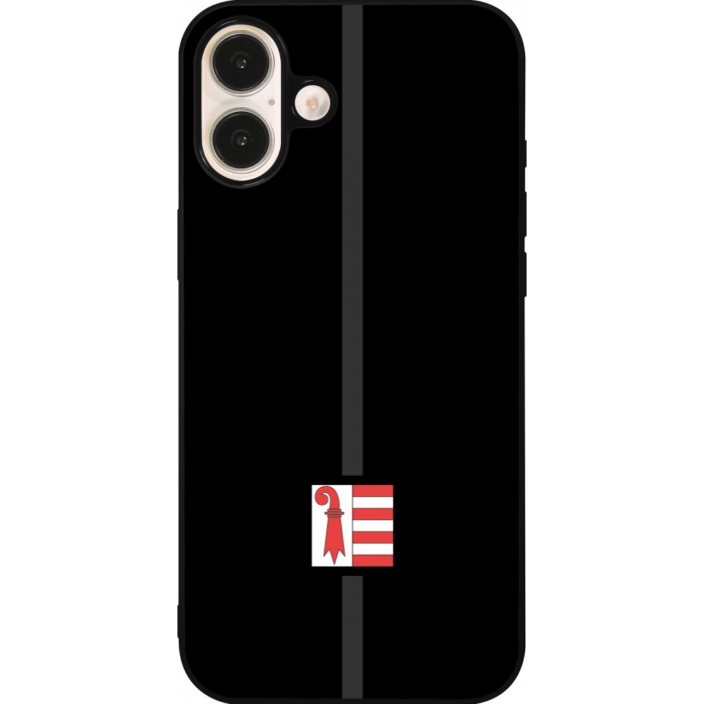 iPhone 16 Plus Case Hülle - Silikon schwarz Kanton JU schwarz