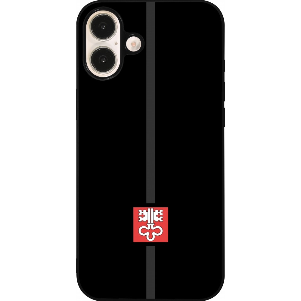 iPhone 16 Plus Case Hülle - Silikon schwarz Kanton NW schwarz