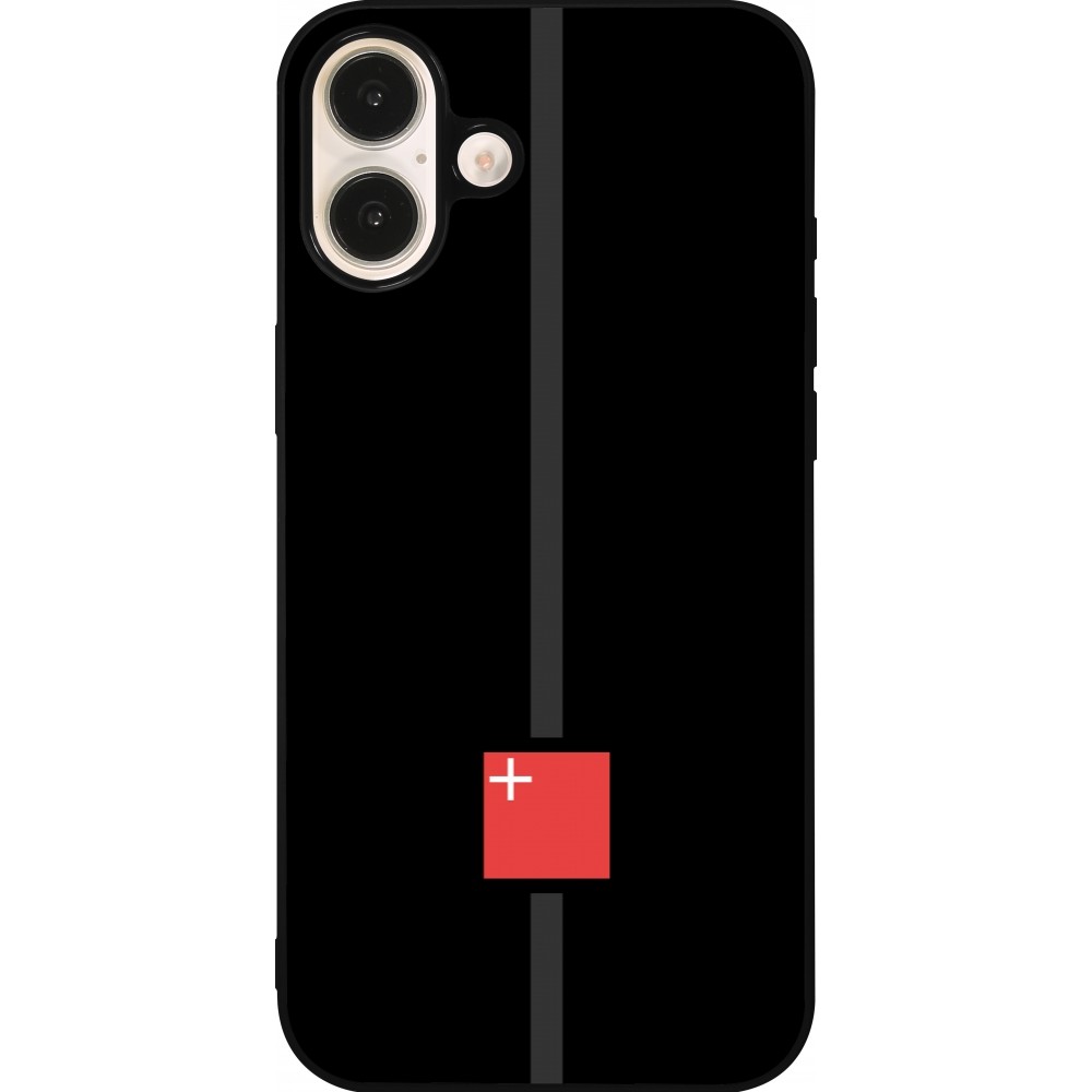 iPhone 16 Plus Case Hülle - Silikon schwarz Kanton SZ schwarz