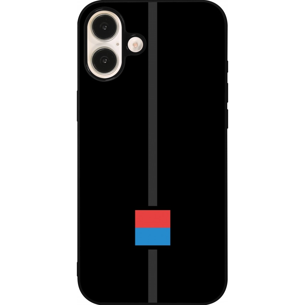 Coque iPhone 16 Plus - Silicone rigide noir Canton TI noir