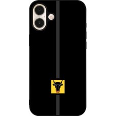 Coque iPhone 16 Plus - Silicone rigide noir Canton UR noir