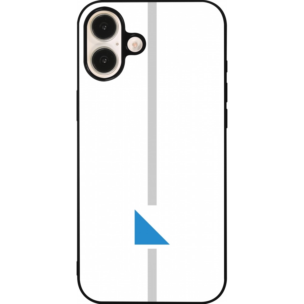Coque iPhone 16 Plus - Silicone rigide noir Canton ZH blanc
