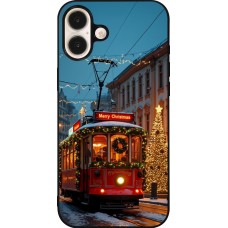 iPhone 16 Plus Case Hülle - Silikon schwarz Christmas 25 Xmas Train