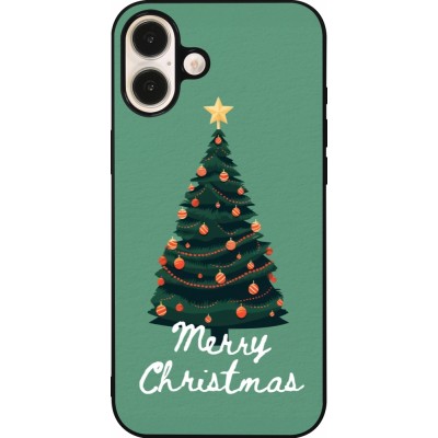 iPhone 16 Plus Case Hülle - Silikon schwarz Christmas 25 Xmas Tree