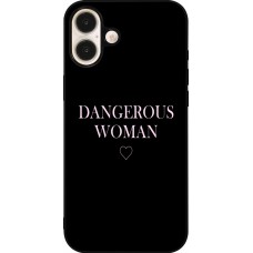 Coque iPhone 16 Plus - Silicone rigide noir Dangerous woman
