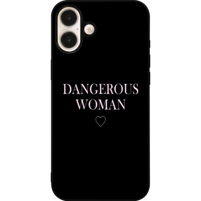 iPhone 16 Plus Case Hülle - Silikon schwarz Dangerous woman