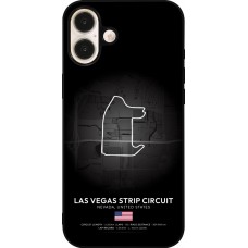 Coque iPhone 16 Plus - Silicone rigide noir F1 Track 2025 Las Vegas