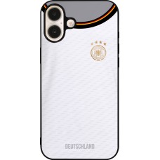 iPhone 16 Plus Case Hülle - Silikon schwarz Deutschland 2022 personalisierbares Fußballtrikot