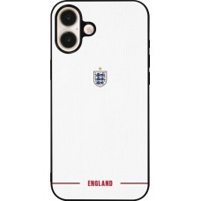 iPhone 16 Plus Case Hülle - Silikon schwarz England 2026 personalisierbares Fussballtrikot