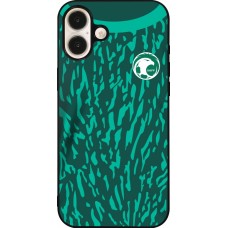 iPhone 16 Plus Case Hülle - Silikon schwarz Saudi-Arabien 2022 personalisierbares Fussballtrikot