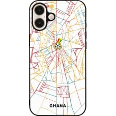 iPhone 16 Plus Case Hülle - Silikon schwarz Ghana 2026 personalisierbares Fussballtrikot