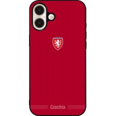iPhone 16 Plus Case Hülle - Silikon schwarz Tschechische Republik 2026 personalisierbares Fussballtrikot