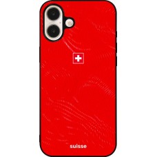 iPhone 16 Plus Case Hülle - Silikon schwarz Schweiz 2026 personalisierbares Fussballtrikot