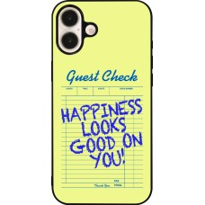 Coque iPhone 16 Plus - Silicone rigide noir Guest check 2026