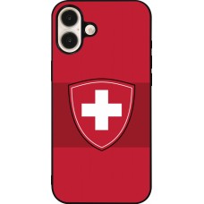 iPhone 16 Plus Case Hülle - Silikon schwarz Hockey World Championship Ecusson Suisse