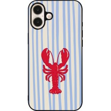 Coque iPhone 16 Plus - Silicone rigide noir Red lobster 2026