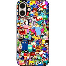 Coque iPhone 16 Plus - Silicone rigide noir Mixed cartoons