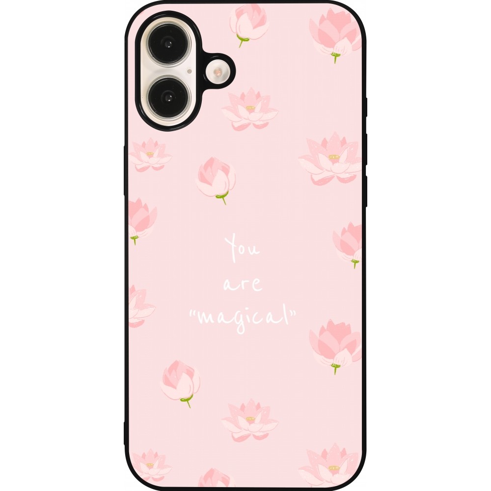 Coque iPhone 16 Plus - Silicone rigide noir Mom 2023 your are magical