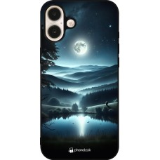 Coque iPhone 16 Plus - Silicone rigide noir Night Sky View