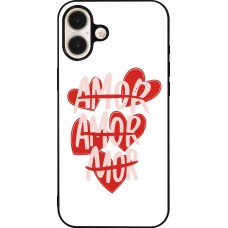 iPhone 16 Plus Case Hülle - Silikon schwarz Saint Valentines Day 26 Amor