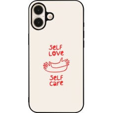 iPhone 16 Plus Case Hülle - Silikon schwarz Saint Valentines Day 26 Self love self care