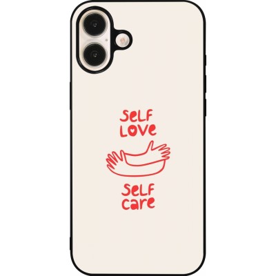 iPhone 16 Plus Case Hülle - Silikon schwarz Saint Valentines Day 26 Self love self care
