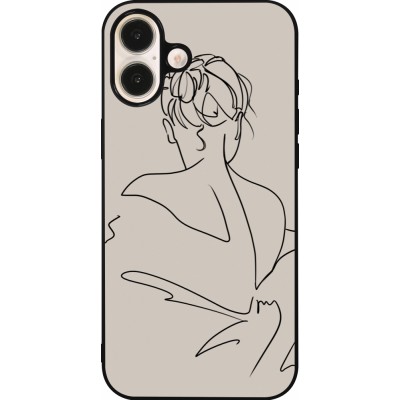 iPhone 16 Plus Case Hülle - Silikon schwarz Salnikova 05