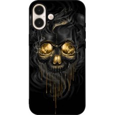 iPhone 16 Plus Case Hülle - Silikon schwarz Skull 02