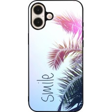 Coque iPhone 16 Plus - Silicone rigide noir Smile 05