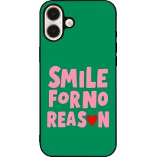 iPhone 16 Plus Case Hülle - Silikon schwarz Smile for no reason 2026