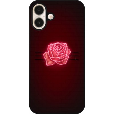 iPhone 16 Plus Case Hülle - Silikon schwarz Spring 23 neon rose