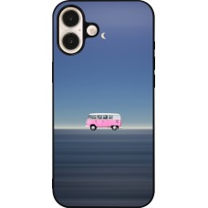 Coque iPhone 16 Plus - Silicone rigide noir Spring 23 pink bus
