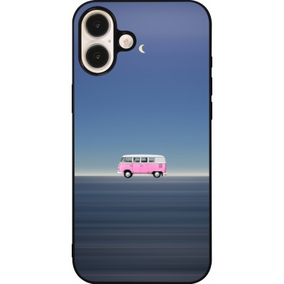 Coque iPhone 16 Plus - Silicone rigide noir Spring 23 pink bus
