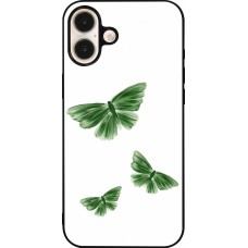 Coque iPhone 16 Plus - Silicone rigide noir Butterflies Spring 2026