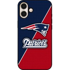 Coque iPhone 16 Plus - Silicone rigide noir Super Bowl 26 Patriots 1