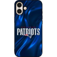 Coque iPhone 16 Plus - Silicone rigide noir Super Bowl 26 Patriots 2