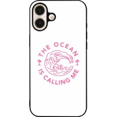 iPhone 16 Plus Case Hülle - Silikon schwarz The Ocean is calling me